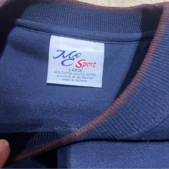 Vintage Navy Embroidered Golf Sweatshirt - Picture 3 of 3